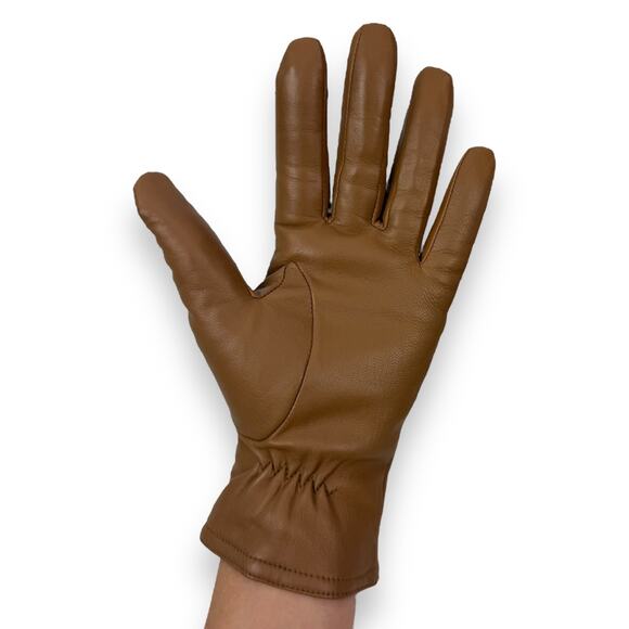 Vintage tan lamb leather gloves with thinsulate insulation lining - Picture 2 of 10